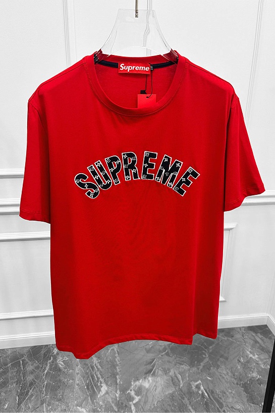 Мужская красная футболка Supreme Arc Logo