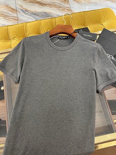 Мужская серая футболка Dolce & Gabbana Premium   