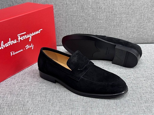 Мужские замшевые лоферы Salvatore Ferragamo   
