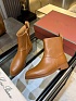Женские кожаные сапоги Loro Piana premium - Chestnut