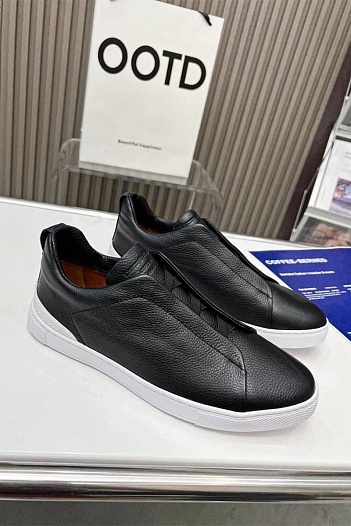Мужские кроссовки Ermenegildo Zegna Triple Stitch - Black   