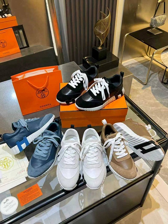 Женские комбинированные кроссовки Hermes Bouncing premium