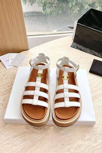 Женские сандалии Celine Premium - White   