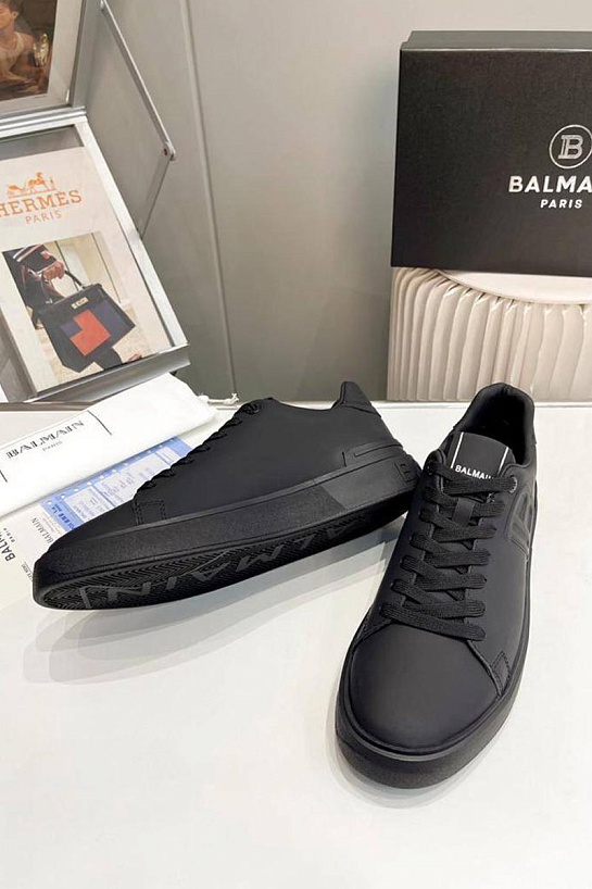 Мужские кожаные кроссовки Balmain B-Court