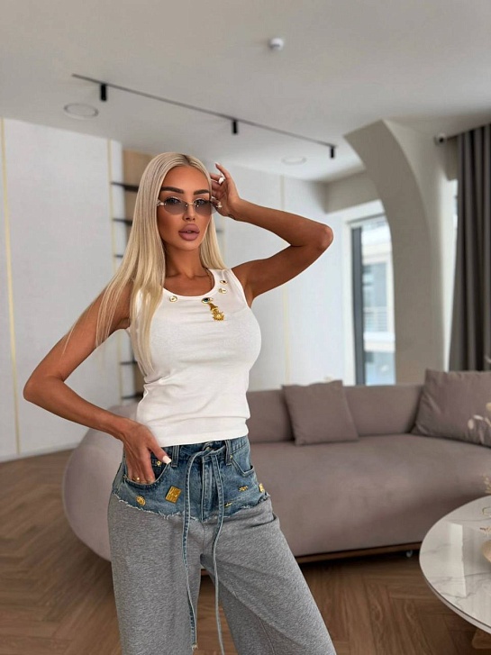 Женская майка Schiaparelli premium - White