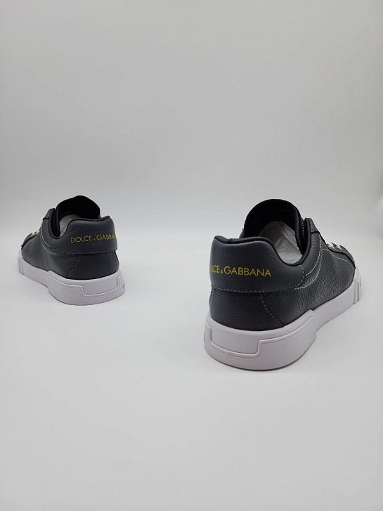 Кожаные кроссовки Dolce & Gabbana Portofino - Black / White