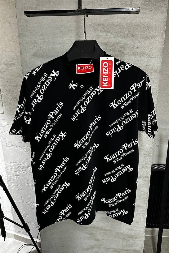 Чёрная футболка Kenzo x Verdy all-over logo