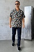 Мужская зелёная рубашка Dolce & Gabbana floral-print