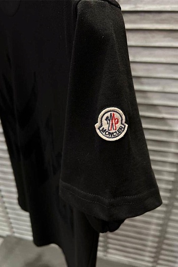 Мужская чёрная футболка Moncler Multi M Logo   