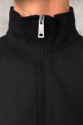 Кофта на молнии Armani Exchange logo-embroidered - Black   