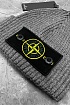 Шапка серого цвета Stone Island compass patch