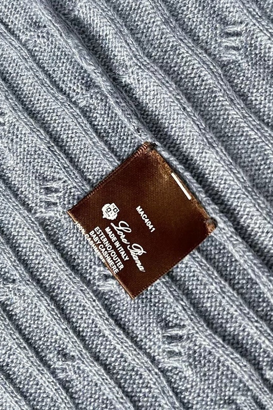 Кашемировый свитер Loro Piana Premium zip-up - Grey