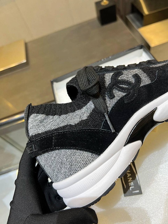 Женские кроссовки Chanel Premium - Black