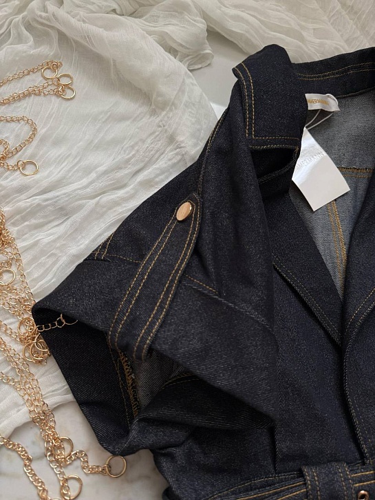 Женский джинсовый костюм Zimmermann синего цвета