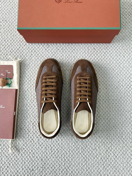 Мужские кроссовки Loro Piana Sea Tennis Walk - Brown