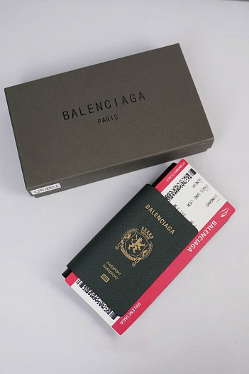Кожаный кошелёк Balenciaga Premium - Green   