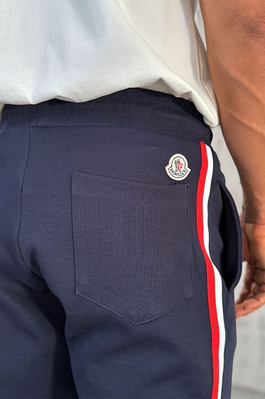 Тёмно-синий спортивный костюм Moncler logo-patch