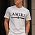 Мужская белая футболка Amiri MA bar logo-print