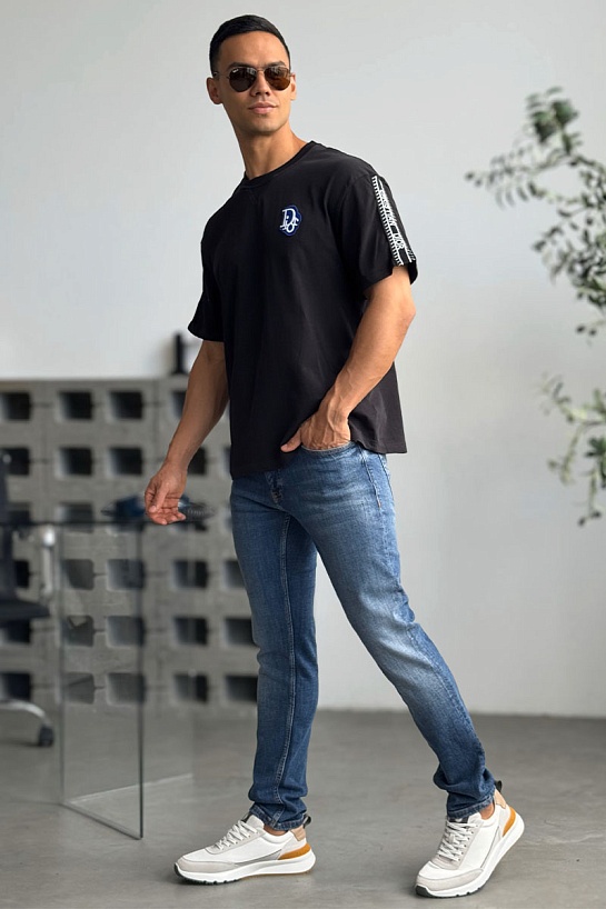 Чёрная оверсайз футболка Dior