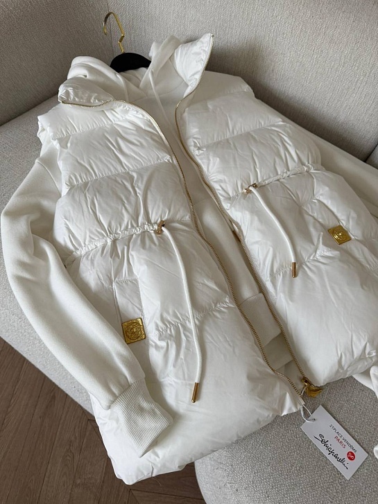 Женский костюм тройка на флисе Schiaparelli premium - White