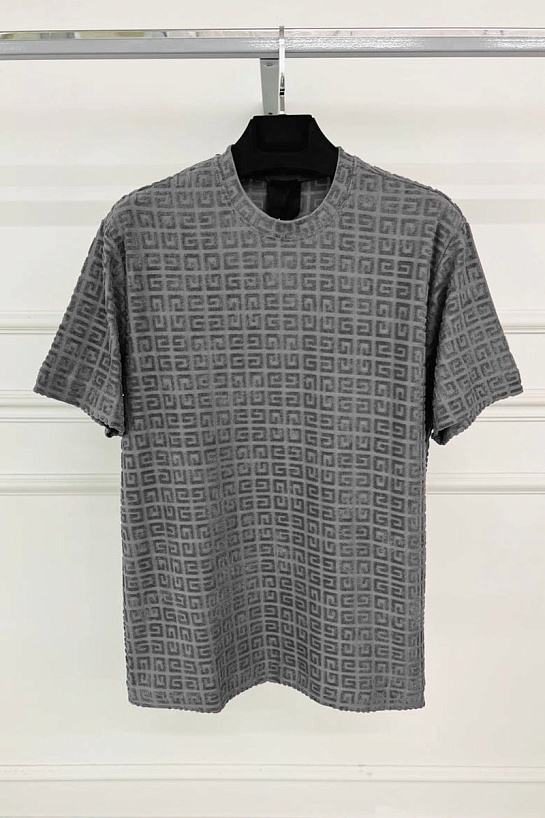 Футболка серого цвета Givenchy 4G Terry