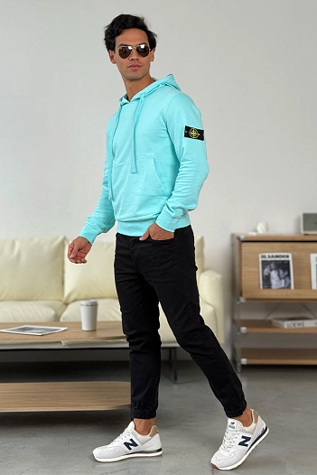 Мужские чёрные джоггеры Stone Island compass-patch   