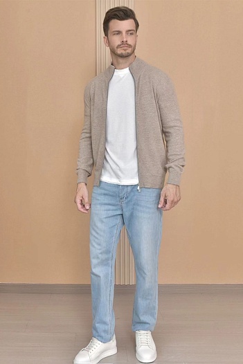 Кашемировый свитер Brunello Cucinelli Premium - Light Beige   