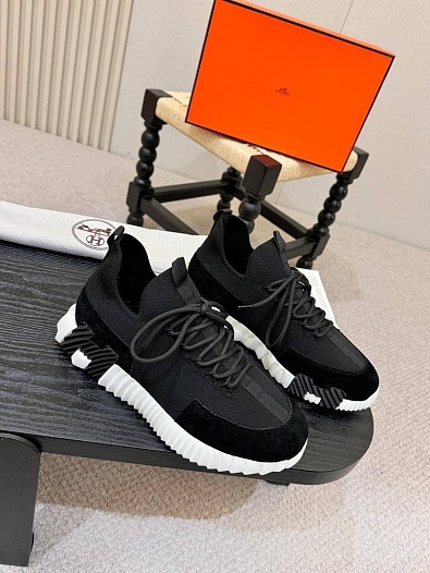 Текстильные кроссовки Hermes lift slip-on   