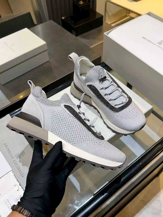 Женские текстильные кроссовки Brunello Cucinelli premium