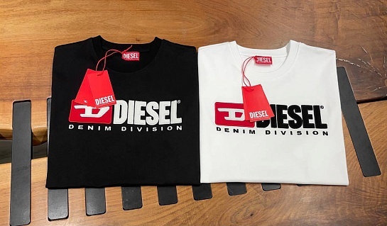 Мужская чёрная футболка Diesel T-Diegor-Div