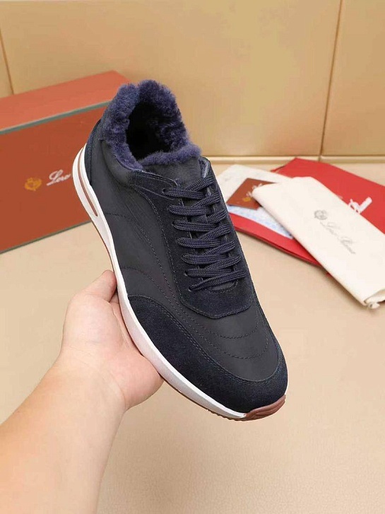 Кроссовки с мехом Loro Piana Week End Walk Evo