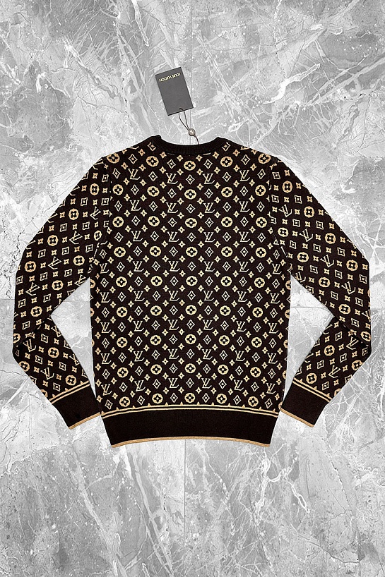 Классический джемпер Louis Vuitton Monogram all over - Brown / Beige