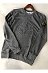 Мужской серый свитшот Stone Island с патчем на плече embossed logo