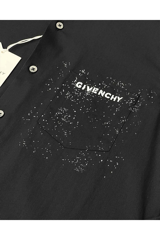 Мужская рубашка Givenchy чёрного цвета logo-print
