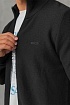 Чёрная кофта на молнии Hugo Boss logo-embroidered