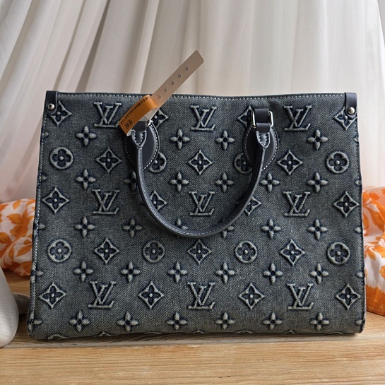 сумка Louis Vuitton On The Go MM Monogram Denim 36x28см