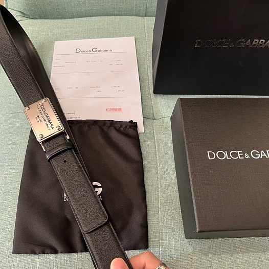 Кожаный ремень Dolce & Gabbana Premium (длина 110 см, ширина 3.5 см)   