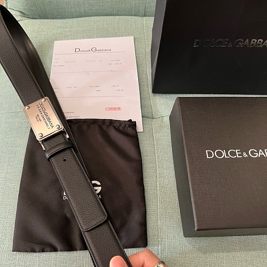 Кожаный ремень Dolce & Gabbana Premium (длина 110 см, ширина 3.5 см)