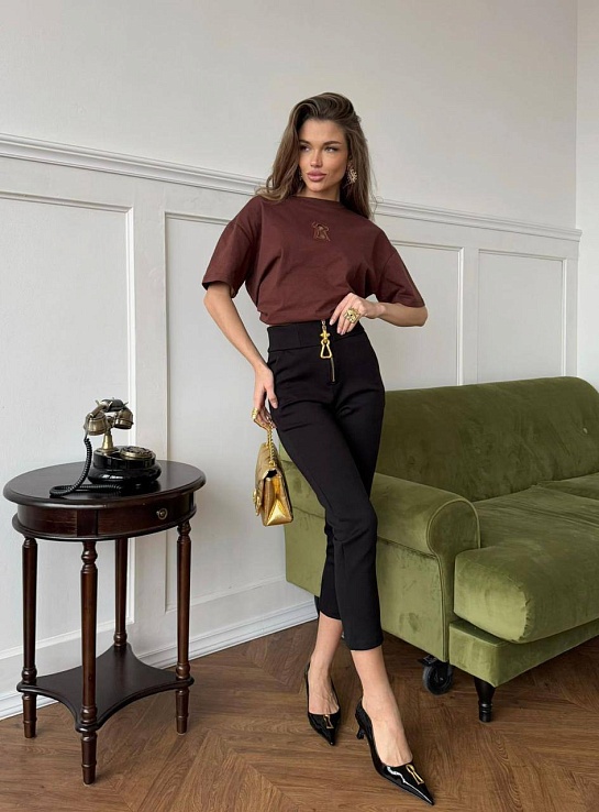 Женская футболка Schiaparelli premium - Brown