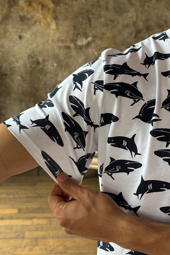 Белая мужская футболка Paul&Shark