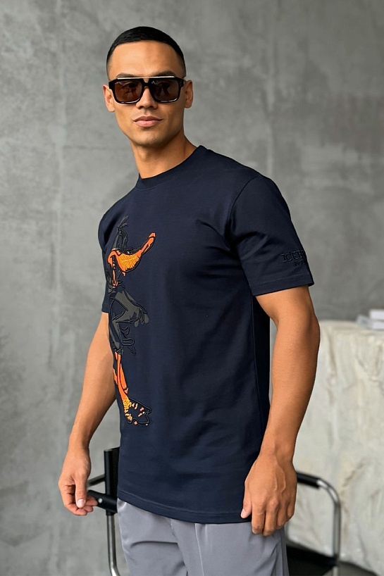 Мужская тёмно-синяя футболка Iceberg x Looney Tunes