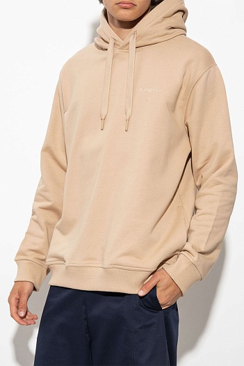 Бежевое худи Burberry Ekd Inlay 'Marks'   