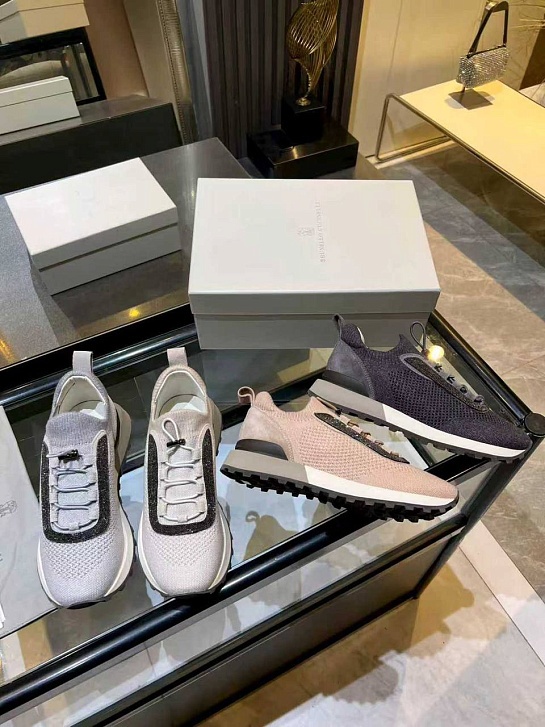 Женские текстильные кроссовки Brunello Cucinelli premium