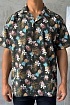 Мужская зелёная рубашка Dolce & Gabbana floral-print