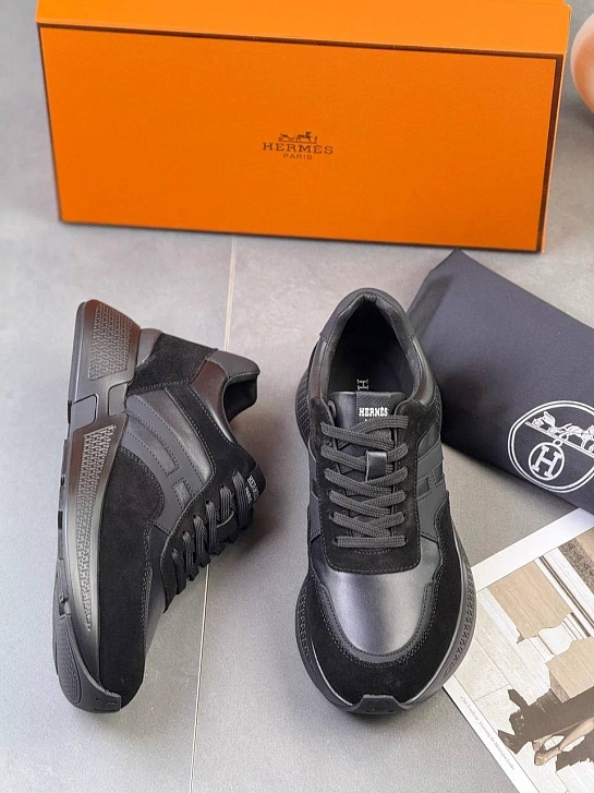 Мужские комбинированные кроссовки Hermes