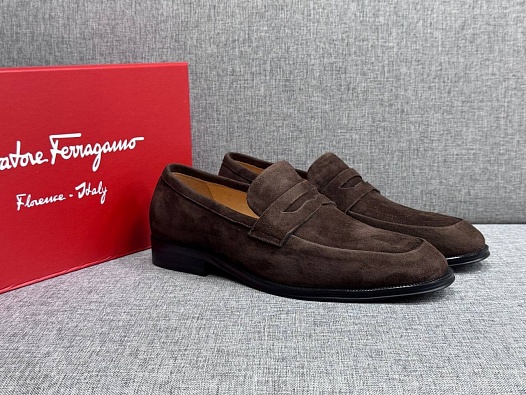 Мужские замшевые лоферы Salvatore Ferragamo   