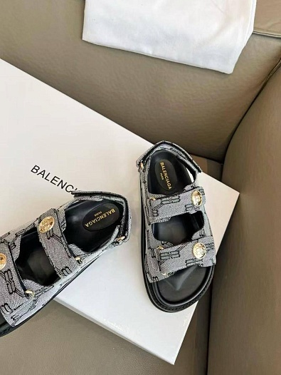 Женские сандалии Balenciaga Jacquard Premium - Grey   