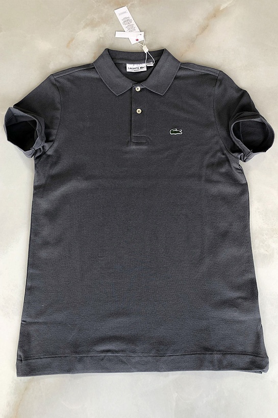 Мужское серое поло Lacoste Classic Fit