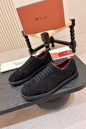 Мужские кроссовки Loro Piana Soho 2.0 Walk - Black   
