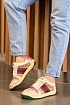 Женские кожаные кроссовки Gucci GG Screener - Beige / Pink